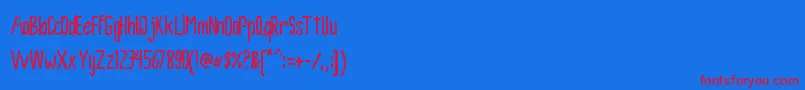 Weitere Informationen zur Spidole-Schriftart Spidole-Schriftart – Rote Schriften auf blauem Hintergrund