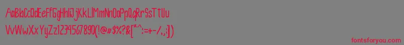 Spidole Font – Red Fonts on Gray Background
