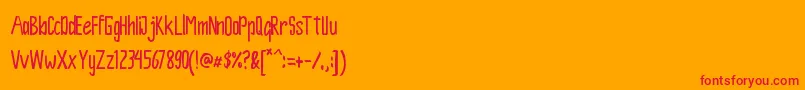 Spidole Font – Red Fonts on Orange Background