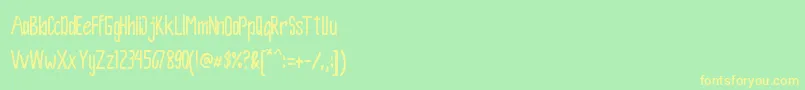 Spidole-fontti – keltaiset fontit vihreällä taustalla