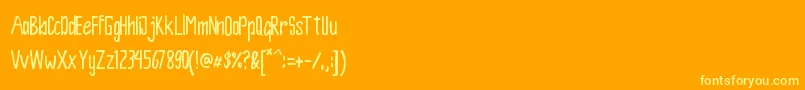 Spidole Font – Yellow Fonts on Orange Background