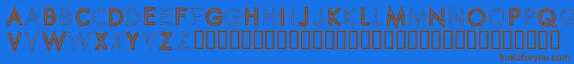 SPIKCS   Font – Brown Fonts on Blue Background