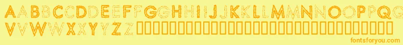 SPIKCS   Font – Orange Fonts on Yellow Background