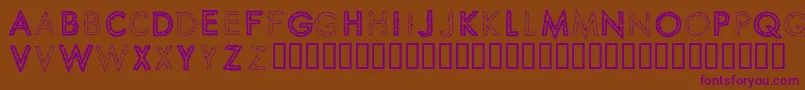 SPIKCS  -Schriftart – Violette Schriften auf braunem Hintergrund