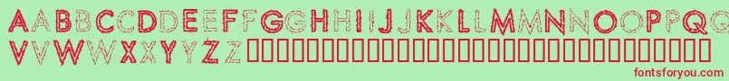 SPIKCS   Font – Red Fonts on Green Background