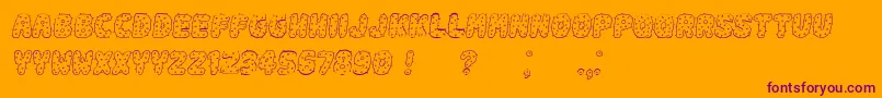Шрифт Spiky Italic – фиолетовые шрифты на оранжевом фоне