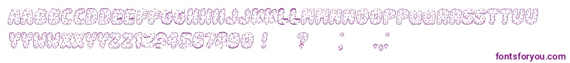 Czcionka Spiky Italic – fioletowe czcionki