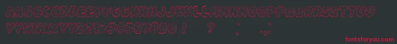 Spiky Italic Font – Red Fonts on Black Background