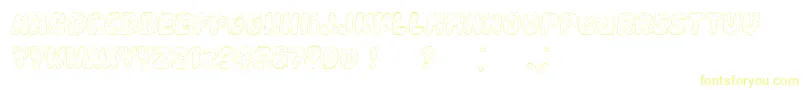 Czcionka Spiky Italic – żółte czcionki
