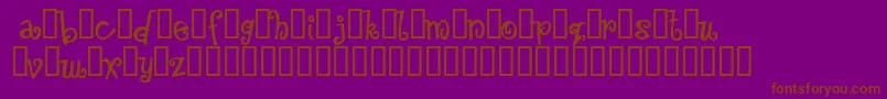 Floozy Font – Brown Fonts on Purple Background