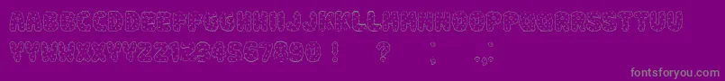 Spiky Font – Gray Fonts on Purple Background