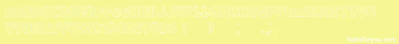 Spiky Font – White Fonts on Yellow Background