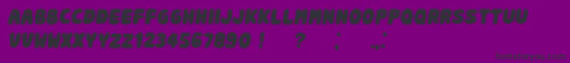 Police SpikyBook Italic – polices noires sur fond violet