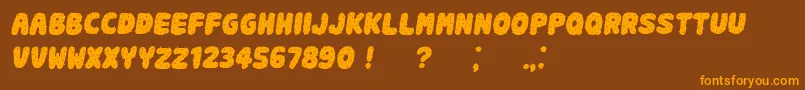 SpikyBook Italic Font – Orange Fonts on Brown Background