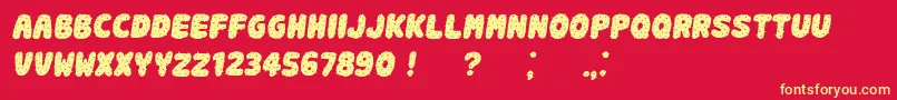 SpikyBook Italic Font – Yellow Fonts on Red Background