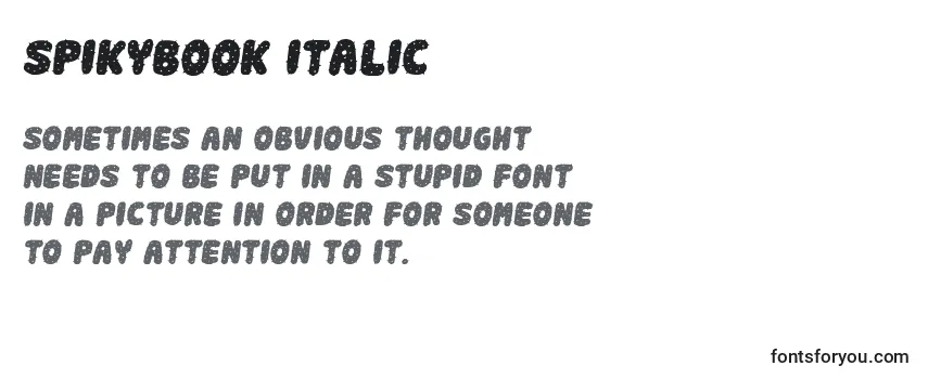 SpikyBook Italic-fontti