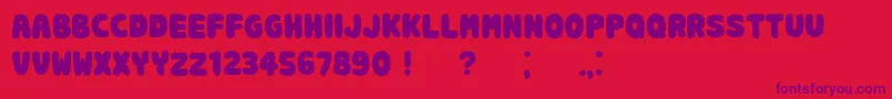 SpikyBook Font – Purple Fonts on Red Background