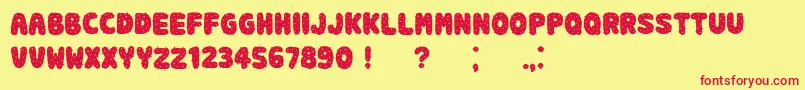 SpikyBook Font – Red Fonts on Yellow Background