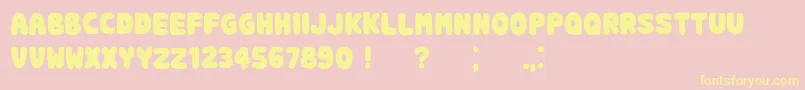 SpikyBook Font – Yellow Fonts on Pink Background