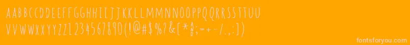 Шрифт Spill   Beans – розовые шрифты на оранжевом фоне