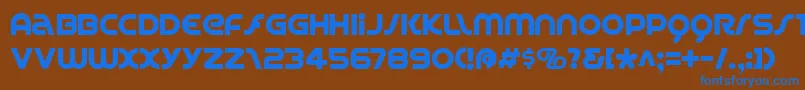 SPINC    Font – Blue Fonts on Brown Background