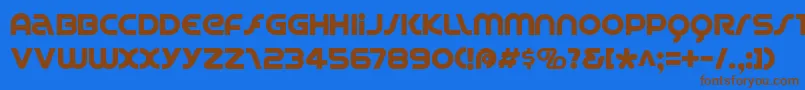 Шрифт SPINC    – коричневые шрифты на синем фоне