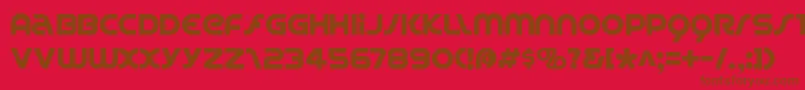 フォントSPINC    – 赤い背景に茶色の文字