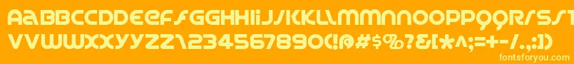 SPINC    Font – Yellow Fonts on Orange Background