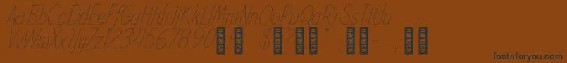 SpindleRefined Regular Font – Black Fonts on Brown Background