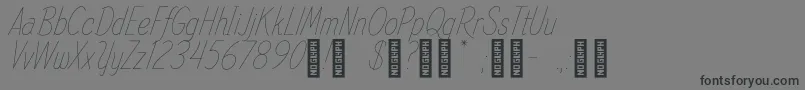 SpindleRefined Regular-Schriftart – Schwarze Schriften auf grauem Hintergrund