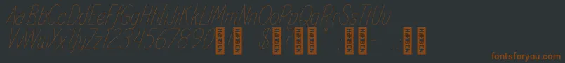 SpindleRefined Regular Font – Brown Fonts on Black Background