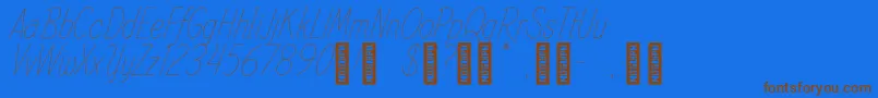 Weitere Informationen zur SpindleRefined Regular-Schriftart SpindleRefined Regular-Schriftart – Braune Schriften auf blauem Hintergrund