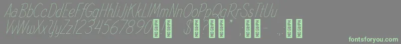 SpindleRefined Regular Font – Green Fonts on Gray Background