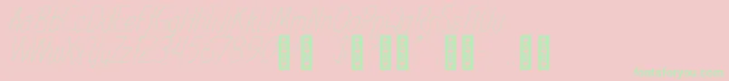 SpindleRefined Regular Font – Green Fonts on Pink Background