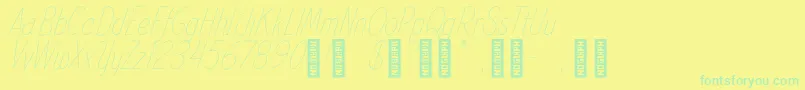 SpindleRefined Regular Font – Green Fonts on Yellow Background
