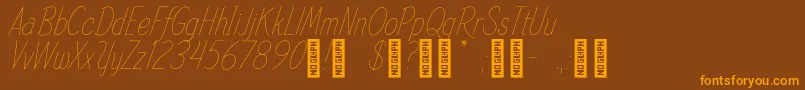 SpindleRefined Regular Font – Orange Fonts on Brown Background