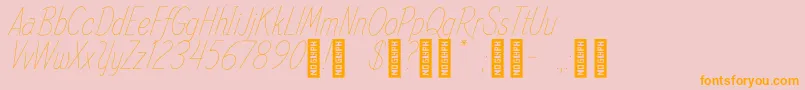 Шрифт SpindleRefined Regular – оранжевые шрифты на розовом фоне