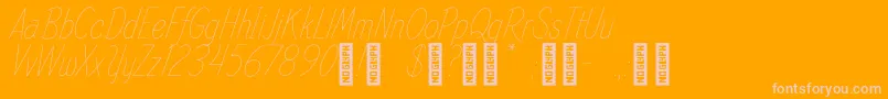 Police SpindleRefined Regular – polices roses sur fond orange
