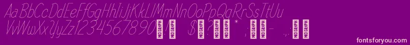 SpindleRefined Regular Font – Pink Fonts on Purple Background