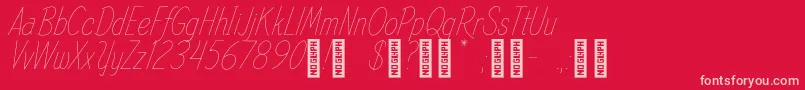 SpindleRefined Regular Font – Pink Fonts on Red Background