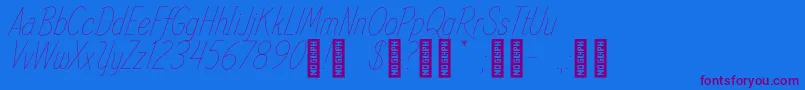 Шрифт SpindleRefined Regular – фиолетовые шрифты на синем фоне