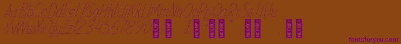 SpindleRefined Regular Font – Purple Fonts on Brown Background