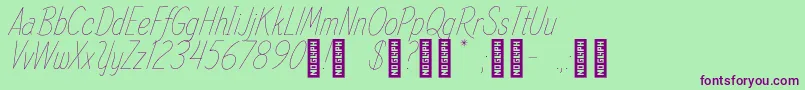 SpindleRefined Regular Font – Purple Fonts on Green Background