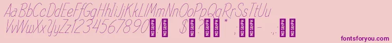 SpindleRefined Regular Font – Purple Fonts on Pink Background