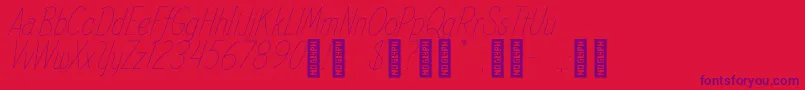 SpindleRefined Regular Font – Purple Fonts on Red Background
