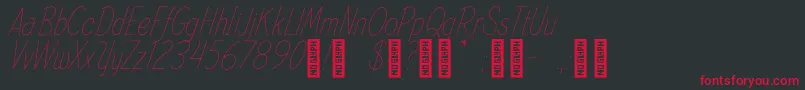 SpindleRefined Regular-Schriftart – Rote Schriften auf schwarzem Hintergrund