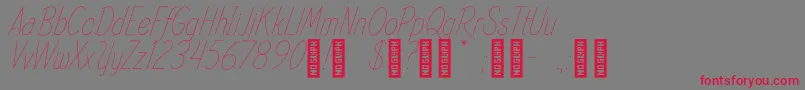 SpindleRefined Regular Font – Red Fonts on Gray Background