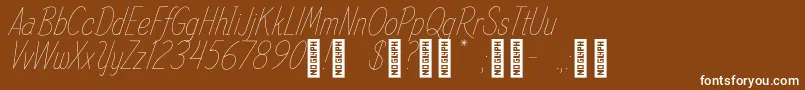 SpindleRefined Regular Font – White Fonts on Brown Background