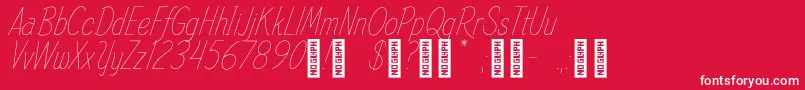 SpindleRefined Regular Font – White Fonts on Red Background