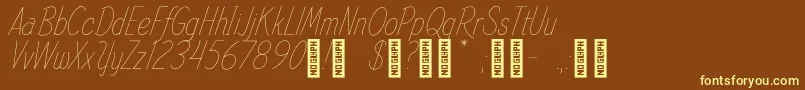 SpindleRefined Regular Font – Yellow Fonts on Brown Background